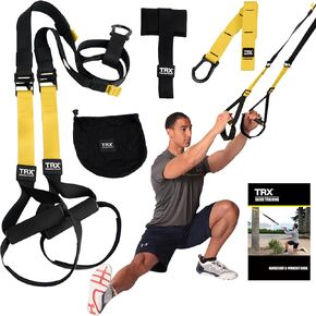 TRX All-in-One Suspension Training System: Weight Training, Cardio, Cross Training, Resistance Training. Full Body Workouts for Home, Travel, and Outdoors. Includes Indoor & Outdoor Anchor system