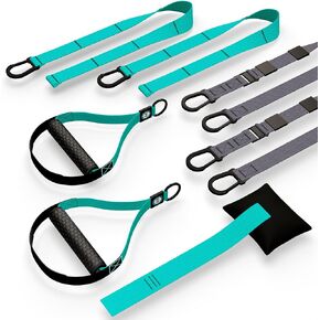 All In One Suspension Trainer Kit, Full Body Workout at Home, Suspension Straps for Training That Will Help You Build Muscle, Burn Fat and Improve Mobility