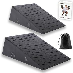 Squat Wedge Block for Heel Elevated Squat, Weightlifting Calf Stretcher Slant Board for Squat Improve Mobility Balance and Strength Performance