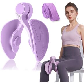 Thigh Master 35lb Pelvic Floor Strengthening Device Women Muscle Trainer Inner Thigh Exercise Workout Equipment Kegel Pilates for Home Workouts Hip Under Desk Exercise Men with Band