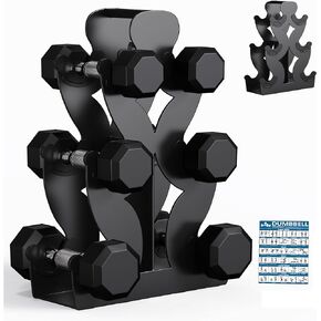4 Tier Metal Dumbbell Rack Heavy Duty Dumbbell Stand Weight Stand for Dumbbells, Strength Training Dumbbell Racks Dumbbell Storage Rack, Rack Only