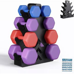 4 Tier Metal Dumbbell Rack Heavy Duty Dumbbell Stand Weight Stand for Dumbbells, Strength Training Dumbbell Racks Dumbbell Storage Rack, Rack Only in Kuwait
