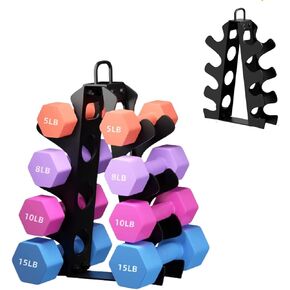 Weight Rack for Dumbbells(Dumbbells not included), EXBTOKA Compact A-Frame Dumbbell Rack Stand Only, Dumbbell Rack with Handle, for Home Gym Workout in Kuwait