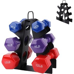 Weight Rack for Dumbbells(Dumbbells not included), EXBTOKA Compact A-Frame Dumbbell Rack Stand Only, Dumbbell Rack with Handle, for Home Gym Workout