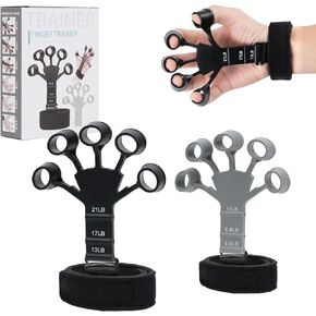 Grip Strength Trainer,Gripster, 2Pcs Hand Gripper Strengthener, 6-Gear Strength Adjustment, Used to Exercise Finger Strength, Flexibility and Physical Recovery of Hands. Forearm Strengthener