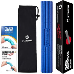 FitBeast Fitness Resistance Bar for Physical Therapy & Enhanced Grip Strength – Ideal for Tendonitis Relief, Forearm Rehab, and Muscle Recovery – Tennis Elbow, Golfer's Elbow Pain Relief Hand Exerciser Bars in Kuwait