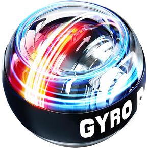 JJM Wrist Training Ball Gyro Ball, Wrist Enhancement Forearm Exerciser Gyro Ball with LED Colorful Lights Illuminated for Strengthening Arms, Fingers, Bones and Muscles. Diameter 2.95 inches