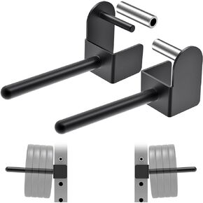 Weight Plate Holder for 2x2 and 3x3 Power Rack - Power Rack Attachment for Weight Plates - Weight Storage Rack for Power Rack - Fit Standard 1-inch or Olympic 2-inch weight plates - Set of 2