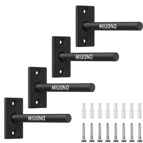 MIUONO Weight Plate Rack, Wall Mount Weight Plate Holder for 1" Plates, 4 Pack Weight Storage Racks Home Gym Organizer