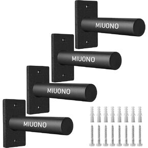 Weight Plate Holder, Wall Mounted Weight Rack Storage for 2" Olympic Weight Plate, 4 Pack Home Gym Organizer (Upgraded Larger Screws)