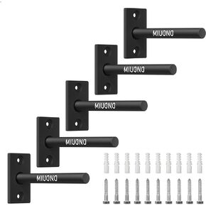 Weight Plate Rack, Wall Mount Weight Plate Holder for 1" Plates, 5 Pack Weight Storage Racks Home Gym Organizer