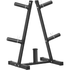 Weight Plate Rack, Bongkim Weight Tree and Weight Rack for Plates, Weight Holder for 2 inch Olympic Weight Plate, Weight Plate Storage for Home Gym