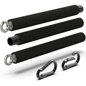 Portable Resistance Band Bar - Steel Resistance Bar for Resistance Bands - Resistance Bar for Working Out - Dual Cable Machine Bar - Straight Bar Cable Attachment - Adjustable from 38" to 26"