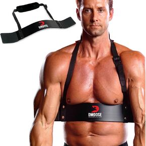 DMoose Fitness Arm Blaster for Biceps Triceps Men, Bicep Blaster for Bodybuilding Muscle Strength, Bicep Curl Support Isolator Training Workout Equipment with Adjustable Strap Neoprene Padding