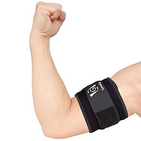 Bicep & Tricep Tendonitis Brace Compression Sleeve - Pain Relief for Bicep and Tricep Muscle Strains, Upper Arm Support (S/M Width-3")