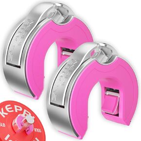 KeppiFitness Barbell Clips, New Concept Barbell Clamps for Weightlifting Bar, Fast Lock/Removal Weight Clips Barbell Collars 2 Inch Olympic for Workout Training