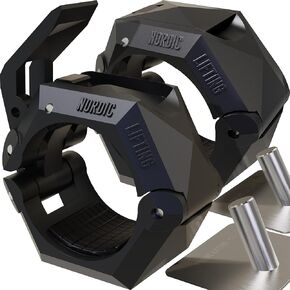 Barbell Clips (2 Pack) for CrossFit & Weightlifting - Clamps to Any 2" Olympic Bar - Nordic Lifting