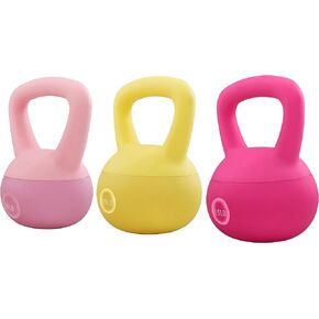 Signature Fitness Soft Kettlebells - Sea and Iron Sand Filled Weights for Women and Men - Color Coded Soft Vinyl Kettlebells, Multiple Sizes