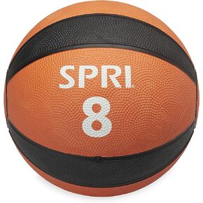 SPRI Medicine Ball - Exercise Workout Ball for Endurance Training - Thick Walled Heavy-Duty Textured Surface, Easy-to-Read Weight Label - Multi-Use Fitness Tool - Durable Construction