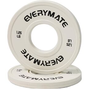 EVERYMATE Change Weight Plates 1.25LB 2.5LB 5LB Set Fractional Plate Olympic Bumper Plates for Cross Training Bumper Weight Plates Steel Insert Strength Training Weight Plates
