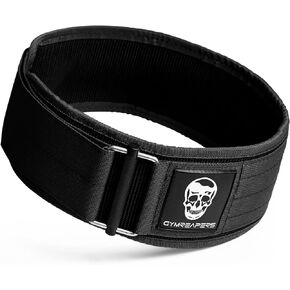 Gymreapers Quick Locking Weightlifting Belt for Bodybuilding, Powerlifting, Cross Training - 4 Inch Neoprene with Metal Buckle - Adjustable Olympic Lifting Back Support