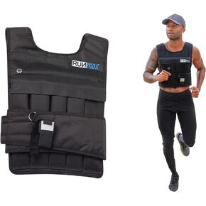 RUNFast RUNmax Pro Weighted Vest, 40 lb, Black