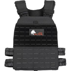 WOLF TACTICAL Adjustable Weighted Vest – WODs, Strength and Endurance Training, Fitness Workouts, Running