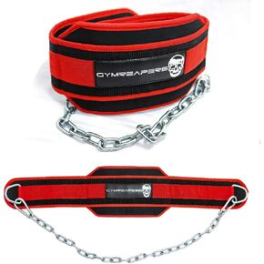 Gymreapers Dip Belt With Chain For Weightlifting, Pull Ups, Dips - Heavy Duty Steel Chain For Added Weight Training