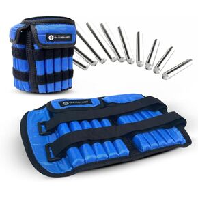 Gymenist Pair Of Adjustable Ankle Weights Can Be Adjusted Easily With Metal Sticks Weight Set of 2 Wrist and Ankle Workout Exercise Weights