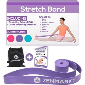 Zenmarkt Ballet Stretch Bands for Flexibility and Strength - Stretch Bands Ideal to Have as Dance Equipment in Every Competition - Suitable for Gymnastics, Cheerleading, and Pilates Training