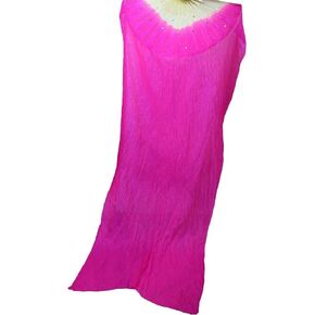 WEISIPU Hand-Made Faux Silk Belly Dance Fan Veils - Bamboo Long Fans Veils Available in 8 Stunning Colors for Dance Performances Right Hand