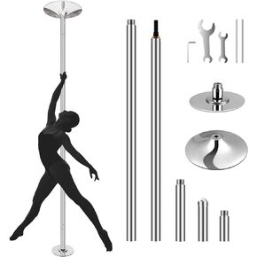 أقطاب متجرد للمنزل، عمود رقص ثابت لغرفة النوم، 45 مم قابل للإزالة للمبتدئين والمحترفين، عمود رقص للمنزل وصالة الألعاب الرياضية ونادي الحفلات، شديد التحمل بحد أقصى 400 رطل in Kuwait