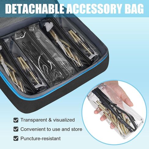 حافظة سهام Ytonet لـ 12 سهمًا، 3 أكياس بلاستيكية قابلة للإزالة للملحقات والنصائح والأعمدة والطيران، حقيبة حمل سهام مع جيب أمامي للهاتف المحمول، مناسبة للسهام ذات الأطراف الناعمة والفولاذية، أسود (الجراب فقط) in Kuwait