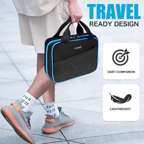 حافظة سهام Ytonet لـ 12 سهمًا، 3 أكياس بلاستيكية قابلة للإزالة للملحقات والنصائح والأعمدة والطيران، حقيبة حمل سهام مع جيب أمامي للهاتف المحمول، مناسبة للسهام ذات الأطراف الناعمة والفولاذية، أسود (الجراب فقط) in Kuwait