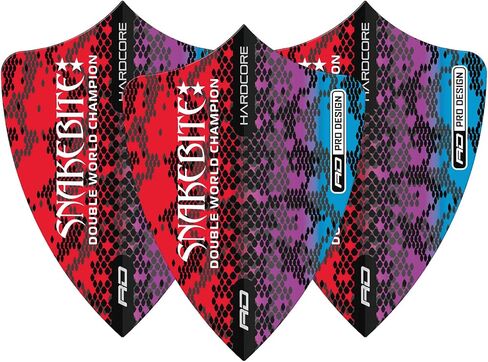 RED DRAGON Hardcore Freestyle Dart Flights- 3 Sets Per Pack (9 Dart Flights in Total) in Saudi Arabia