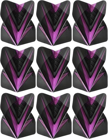 PATIKIL Dart Flights، قطع غيار إكسسوارات السهام القياسية PET لطرف فولاذي ناعم، نمط على شكل حرف V in Kuwait