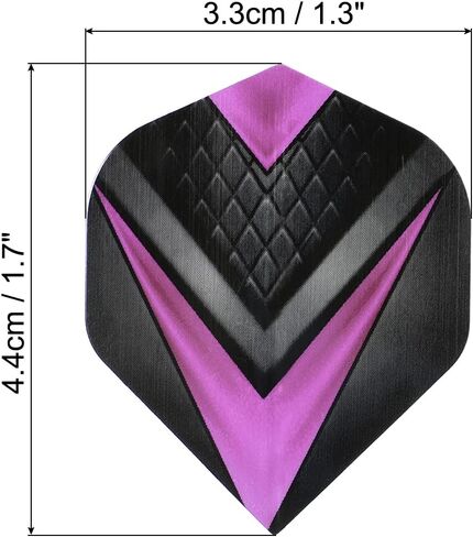 PATIKIL Dart Flights، قطع غيار إكسسوارات السهام القياسية PET لطرف فولاذي ناعم، نمط على شكل حرف V in Kuwait