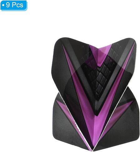 PATIKIL Dart Flights، قطع غيار إكسسوارات السهام القياسية PET لطرف فولاذي ناعم، نمط على شكل حرف V in Kuwait