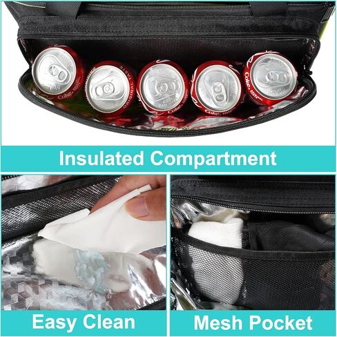 حقيبة كرة البولينج من YOREPEK، حقيبتان لحمل كرات البولينج مع حامل كرة مبطن وجيب كبير معزول، حقيبة أحذية بولينج مقاومة للماء تناسب مقاس 14 حذاء، حقيبة إكسسوارات البولينج للنساء والرجال، أسود in Kuwait