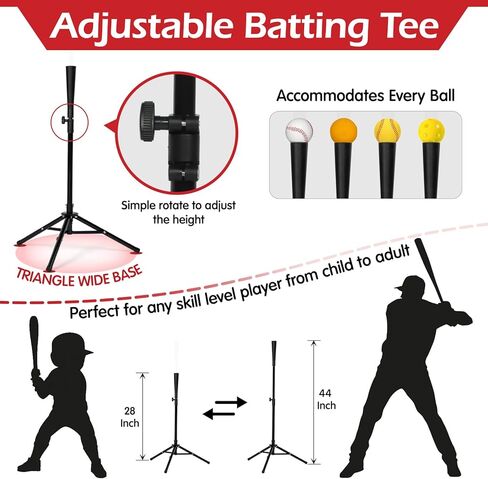 Bearwill Baseball Net, 7x7ft Baseball Softball Practice Net with Large Ball Collection System, Pitching Net with Batting Tee, 2 Strike Zone, Carry Bag, Baseball Nets for Batting Hitting Pitching in Kuwait