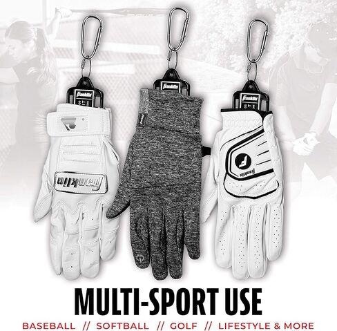 قفاز الضرب الرياضي من فرانكلين - يجفف العرق + يزيل الرائحة - يناسب البيسبول، الكرة اللينة، كرة القدم، الجولف + قفازات العمل - مقاسات البالغين + الأطفال in Kuwait