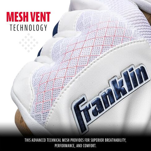 قفازات الضرب البيسبول MLB من Franklin Sports - قفازات الضرب Shok-Sorb X للبيسبول + الكرة اللينة - أزواج قفازات الضرب المبطنة للبالغين + الشباب - ألوان متعددة + مقاسات in Saudi Arabia