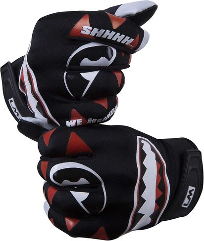 Loudmouth Baseball Batting Gloves - Adult & Youth Sizes | Genuine Pro Grade Leather Palm | Form Fitting Comfortable Spandex Fabric | Adjustable Neoprene Wristband | Adult & Youth Batting Gloves in Kuwait