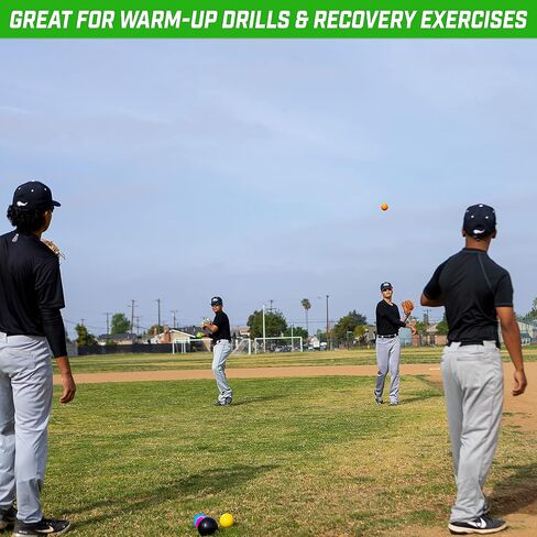 كرات GoSports Plyometric المرجحة لتدريب البيسبول والكرة اللينة 6 عبوات - كرات ذات وزن متغير لتحسين القوة والميكانيكا - اختر مجموعة PRO أو Elite in Saudi Arabia