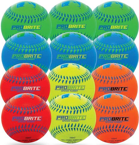 Franklin Sports - Pro Brite - Neon Rubber Teeball - MLB - Youth Tball - Baseball + Softball - Indoor & Outdoor Use in Kuwait