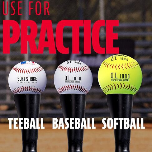 تي شيرت Franklin Sports Baseball، Softball Batting-MLB Pro Porta Hitting تي شيرت محمول مرجح + Softbal، تي شيرت قابل للتعديل in Kuwait