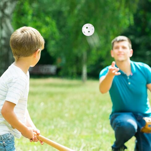 Glimin 17 Pcs Plastic Training Practice Balls and Thrown Down Baseball Bases Set Include 12 Pcs Hollow Soft Balls Plastic Balls with Bag and 5 Pcs Rubber Base Set Home Plate Baseball for Kids Adults in Saudi Arabia