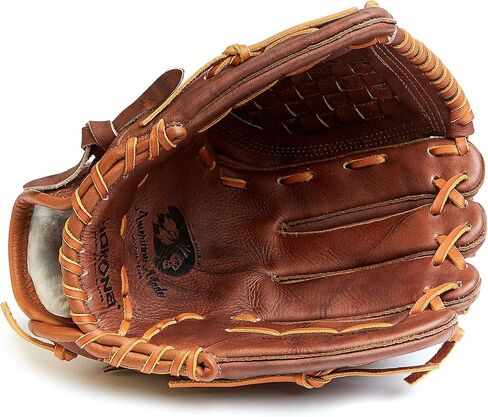 قفاز Nokona W-1300C مصنوع يدويًا من خشب الجوز Slowpitch - رمي اليد اليمنى، شبكة مغلقة للمواقع الخارجية، قفاز للبالغين 13 بوصة، صنع في الولايات المتحدة الأمريكية in Kuwait