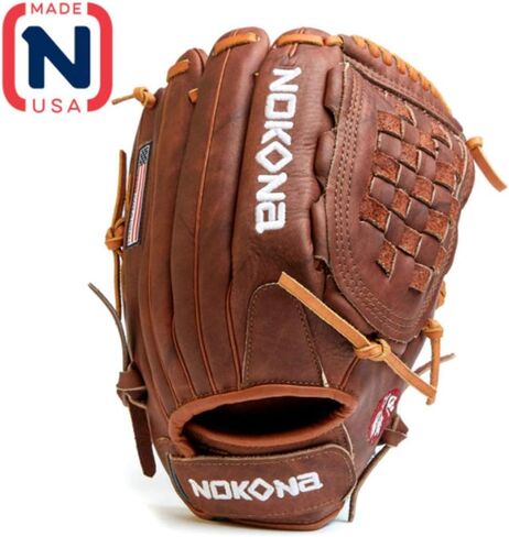 قفاز رمي اليد اليمنى Fastpitch مقاس 13 بوصة من Nokona Walnut in Kuwait