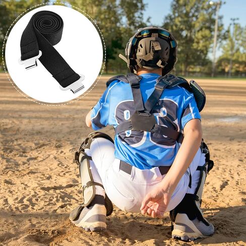 Catchers Gear Replacement Straps 13 Inch Baseball Shin Guard Straps Youth Leg Guard Straps for Replacement Adult, Black(24 Pieces) in Saudi Arabia
